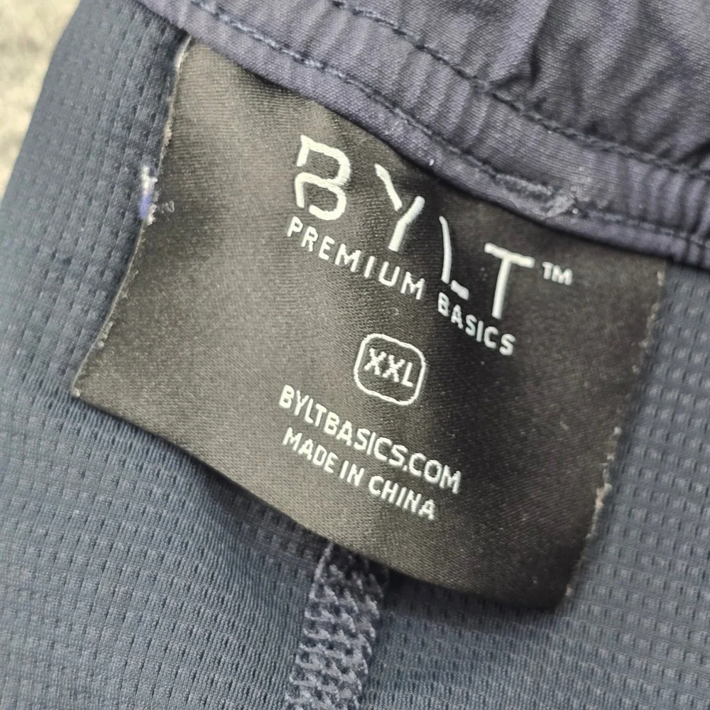 BYLT Performance Shorts Mens XXL Navy Blue Lined Athletic Training